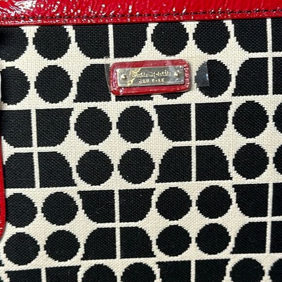 Kate Spade Cornelia Street Noel Blair Tote Shoulder Bag Red Leather and Fabric - Picture 2 of 8